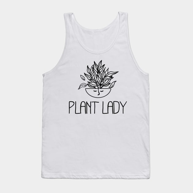 Plant Lady - Leafy Houseplant Tank Top by Whimsical Frank